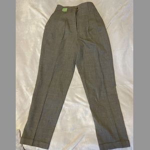 Vintage Bebe Wool Trousers, loose gray dress pants